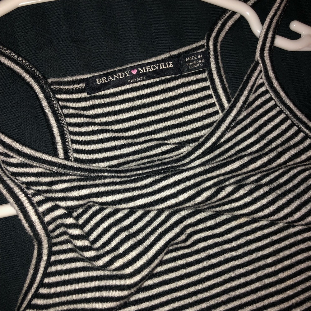 Stripped racer back tank